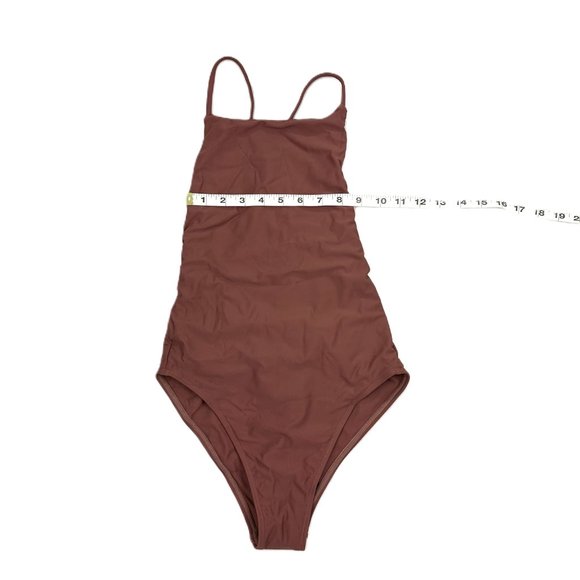 Women’s Open Back Tied Brown Leotard, Size S - Picture 6 of 8